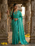 Sea Green Micro-Checks Kanchipuram Silk Saree